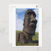 Moai auf dem Molehill Postkarte (Vorne/Hinten)