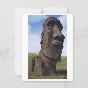 Moai auf dem Molehill Postkarte