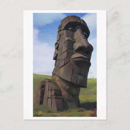 Moai auf dem Molehill Postkarte