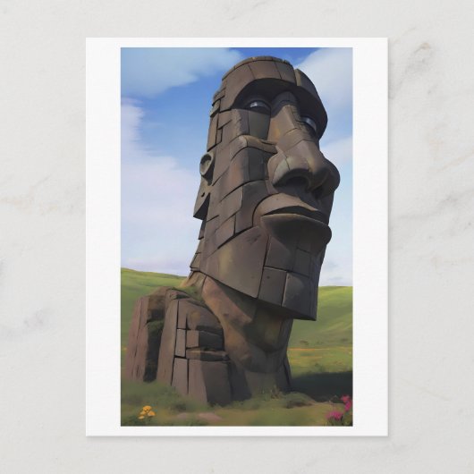 Moai auf dem Molehill Postkarte (Vorderseite)