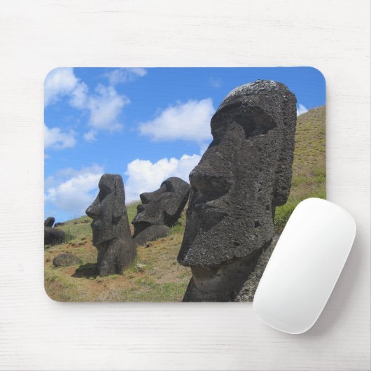 Moai auf der Osterinsel Mousepad (Mit Mouse)
