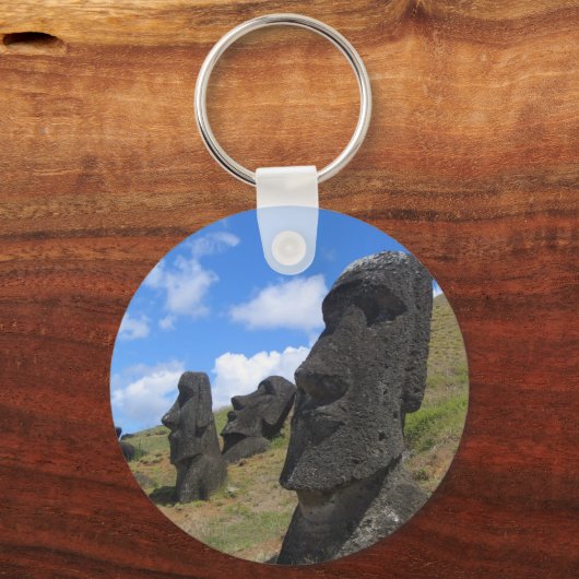 Moai auf der Osterinsel Schlüsselanhänger (Vorderseite)