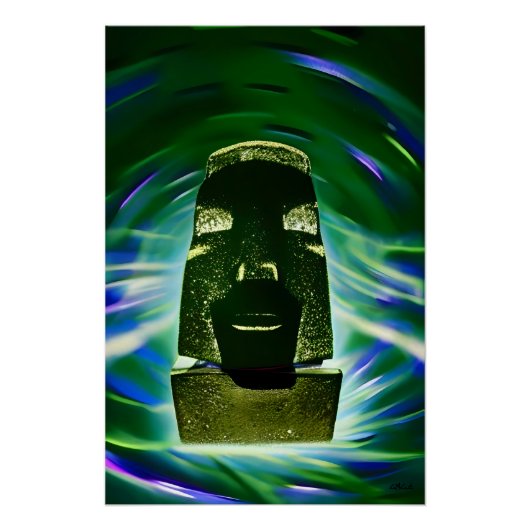 Moai-Boot Poster (Vorderseite)