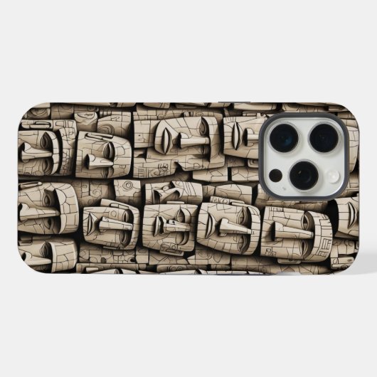 Moai iPhone Hülle (Rückseite (Horizontal))