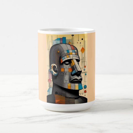Moai - Ken Gage Tiki Art Kaffeetasse (Mittel)