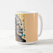 Moai - Ken Gage Tiki Art Kaffeetasse (VorderseiteRechts)