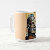 Moai - Ken Gage Tiki Art Kaffeetasse (Vorderseite Links)