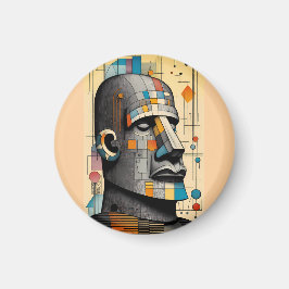 Moai - Ken Gage Tiki Art Magnet