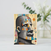 Moai - Ken Gage Tiki Art Postkarte (Stehend Vorderseite)