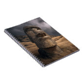 Moai of Easter Island Notebook - Stormy Skies Edit Notizblock (Rechte Seite)