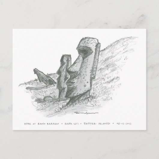 Moai, Osterinsel, Chile Postkarte (Vorderseite)