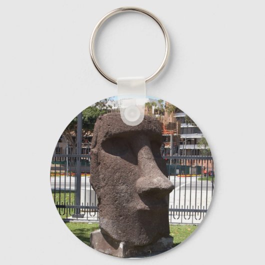 Moai-Statue im naturhistorischen Museum La History Schlüsselanhänger (Vorderseite)