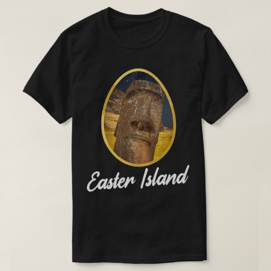 Moai Statue Osterinsel Night Oaster Island13 T-Shirt (Design vorne)