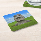 Moai Statue Osterinsel Reisetourismus Denkmal Rechteckiger Pappuntersetzer (angewinkelt)