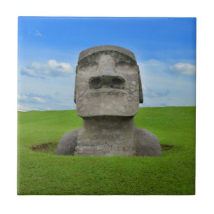 Moai Statue-Osterinselreise-Tourismusmonument Fliese