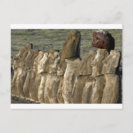 Moai Statuen Rapa Nui (Osterinsel) Postkarte (Vorderseite)