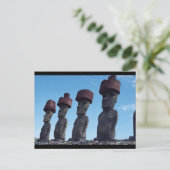 Moai Statues Postkarte (Stehend Vorderseite)