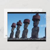Moai Statues Postkarte (Vorne/Hinten)