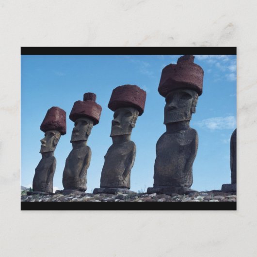 Moai Statues Postkarte (Vorderseite)