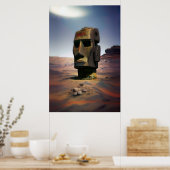 Moai von Mars Wombott Poster (Küche)