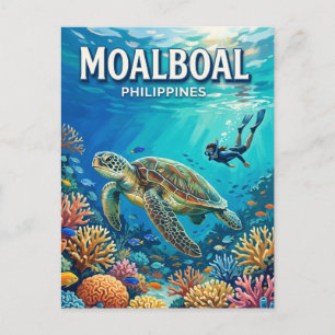 Moalboal-Schildkrötenriff Philippinen Postkarte