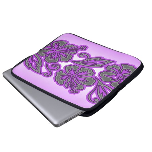 Moana Hibiskus Hawaiian Neoprene Wetsuit Laptopschutzhülle (Vorne Knopf)