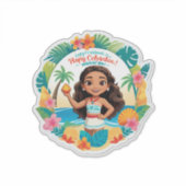 Moana’s Island Birthday Vibes! Aufkleber (Vorderseite)