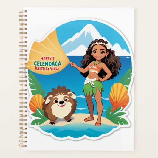 Moana’s Island Birthday Vibes! Planer (Vorderseite)
