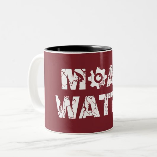 Moar Watts Zweifarbige Tasse (Vorderseite Links)