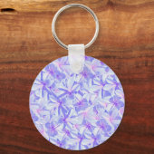 Moave und Pink Frangipanis, Keyring Schlüsselanhänger (Vorderseite)