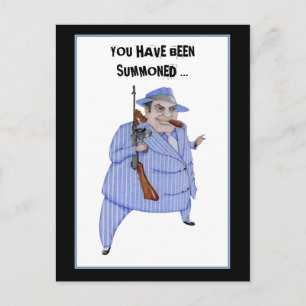 Mob Boss Murder Mystery Einladung Postkarte