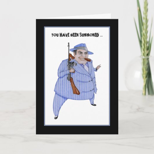 Mob Boss Murder Mystery Invasion Card Einladung (Vorderseite)