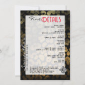 Mob Ehefrau & Champagne Black Bach Junggeselinnen- Einladung (Rückseite)