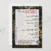 Mob Ehefrau & Cocktails Black Bach Junggeselinnen- Einladung (Rückseite)