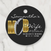 Mob Ehefrau & Cocktails Black Bach Junggeselinnen- Geschenkanhänger (Rückseite)