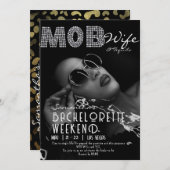 Mob Ehefrau & Tequila Black Bach Junggeselinnen-Ab Einladung (Vorne/Hinten)
