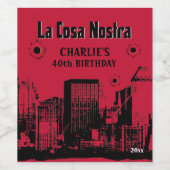 Mob Themed Party Weinetikett (Einzelnes Label)