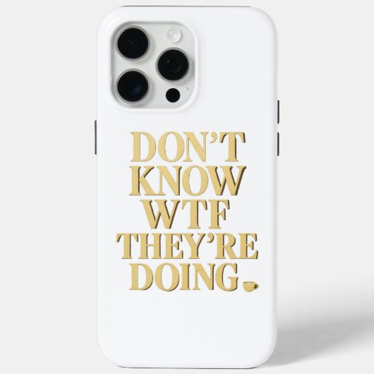 Mob Wife Energy: “Don’t Know WTF” Design Case-Mate iPhone Hülle (Rückseite)