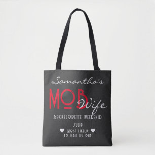Mob Wife & Martini Schwarze Bach-Junggesellinnenpa Tasche