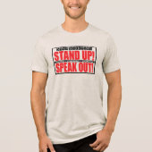 Mobbing stoppen - Steh auf, Sprich aus Tri-Blend Shirt (Vorderseite)