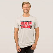 Mobbing stoppen - Steh auf, Sprich aus Tri-Blend Shirt (Vorderseite voll)