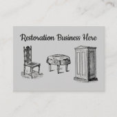 Möbel Antike Restaurierung Zyklusreparatur Visitenkarte (Vorderseite)
