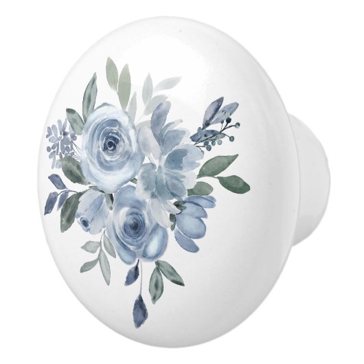 Möbel aus blau-grünen Blume Keramikknauf (Rechts)