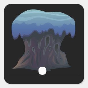 Möbel aus Glitch, die Uuralia-Sockel Quadratischer Aufkleber