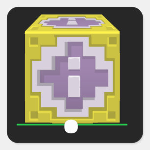 Möbel aus Glitch, passend zum Anführungsblock Quadratischer Aufkleber