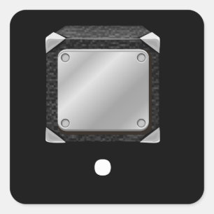 Möbel aus Glitch-Tüten platinplatiniert Lagerbehäl Quadratischer Aufkleber