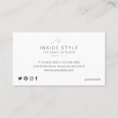 Möbel Dekoration Stilvolle Zuhause-Staging Pink &  Visitenkarte (Rückseite)