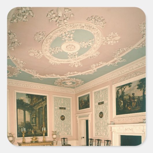 Möbel der Speisesäle, 1767 Quadratischer Aufkleber (Vorderseite)