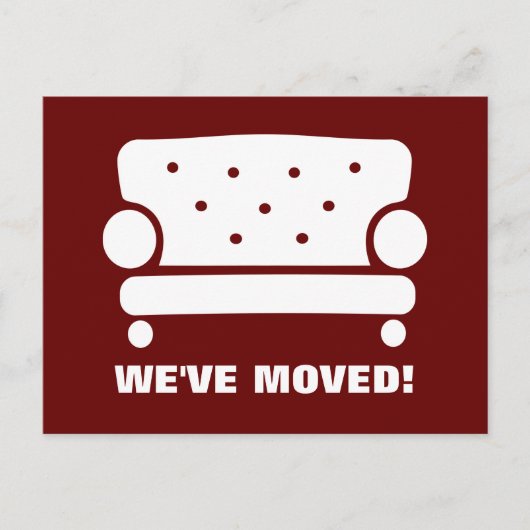 Möbel, die Postkarten verschieben, für neue Adress (Vorderseite)