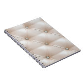 Möbel für die Beförderung in hellbeige Leder Notizblock (Rechte Seite)